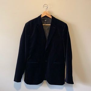 Black velvet blazer